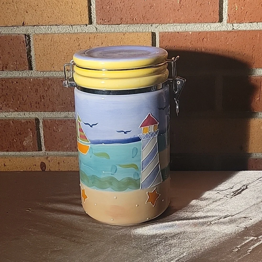 Biscayne Bay Collection Ceramic Locking Canister